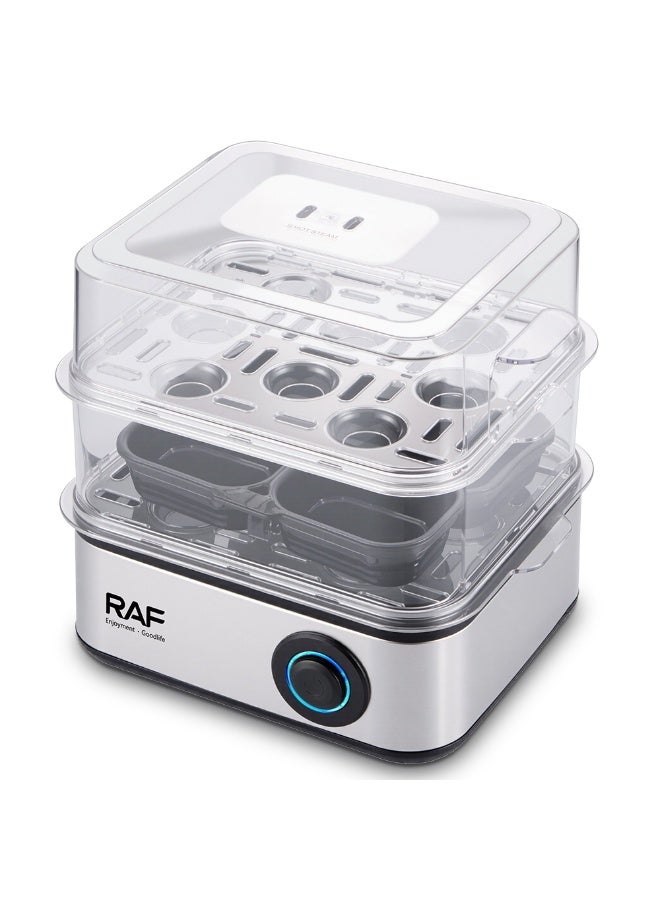 RAF غلاية بيض RAF وبخار للطهي المنزلي، 500 واط تسخين قوي، سعة متعددة للبيض، تشغيل بزر واحد، كوب قياس متضمن، حماية من السخونة الزائدة، جهاز مريح ويوفر الوقت - Image 3